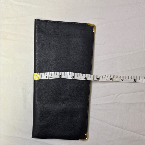 Unisex Elegant Black Leather Passport Business Card Credit Card Holder - Picture 5 of 7